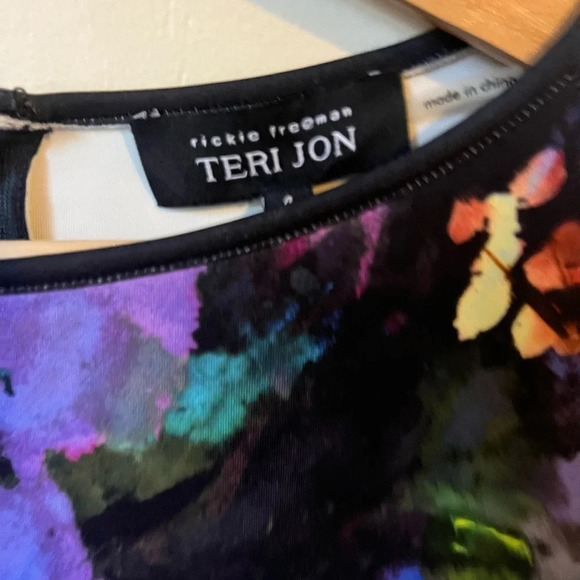 Rickie Freeman Teri Jon Womens Floral Print Dress, size 4 - Picture 3 of 5